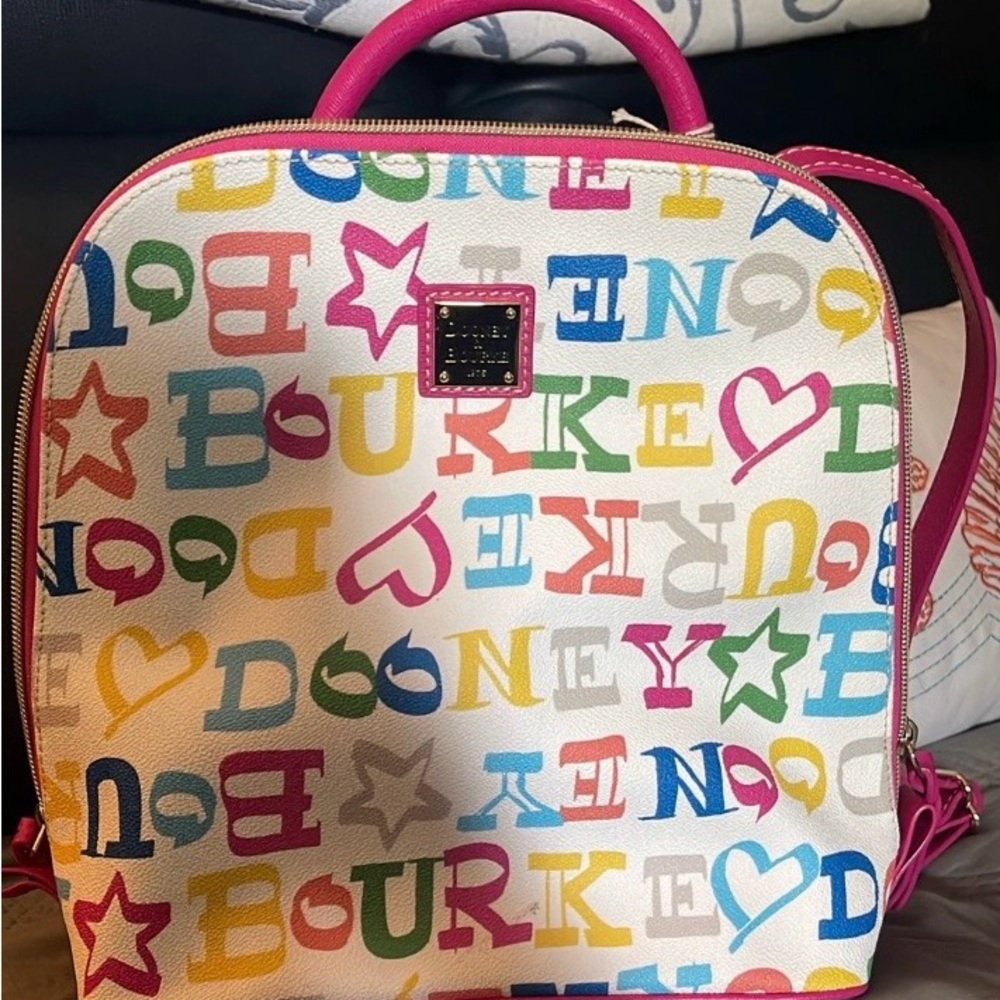 Dooney & Bourke Red and Pink Backpack
